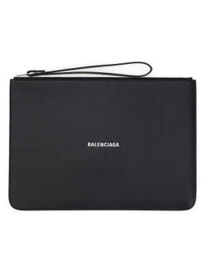 Balenciaga Logo Printed Pouch