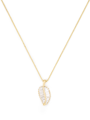 18-karat Yellow-gold Palm Leaf Necklace