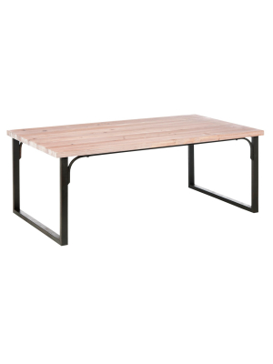 Meryl Coffee Table Black/oak - Safavieh