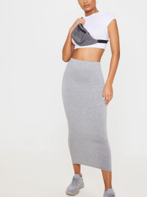 Basic Grey Midaxi Skirt