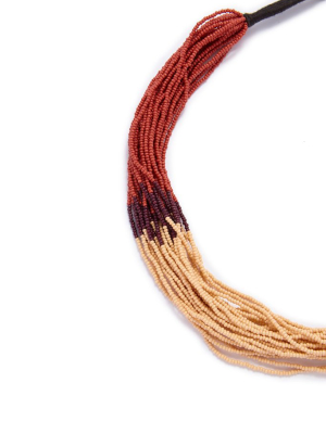 Seed Bead Necklaces - Pink/port/terra Cotta