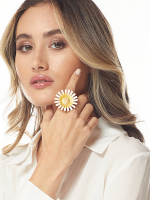 Adjustable Daisy Ring