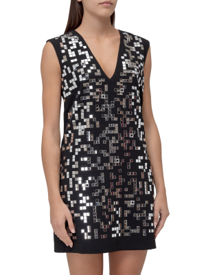 Pinko Mirror Appliqué Mini Dress