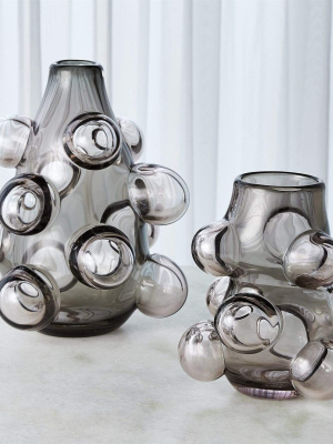 Global Views Bubbled Vase Large - Smoke Gray