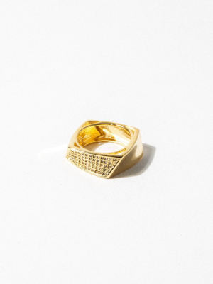 Twisted Cz Ring