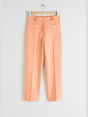 Cropped Tailored Trousers