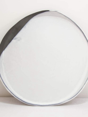 White W/ Black Slab Serving Platter | They Named Her John