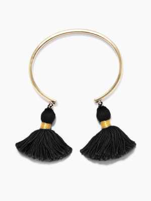 Tassel Bangles - Black & Gold