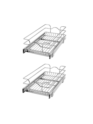 Rev-a-shelf 12 In Wide 22 In Deep Base Kitchen Cabinet Pull Out Basket (2 Pack)