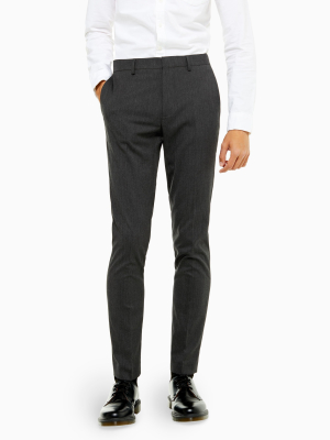 Charcoal Gray Super Skinny Fit Suit Pants