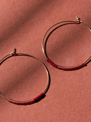 Rose Pattern Hoops