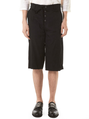 Raw-finish Military Shorts (cd17s-0622-black)