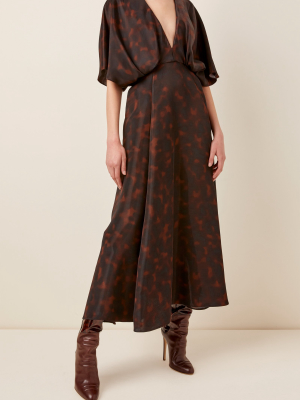 Liquid Tortoiseshell Midi Dress