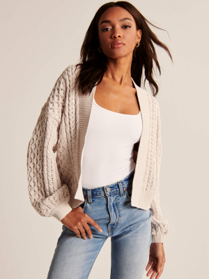 Chenille Cable Cardigan