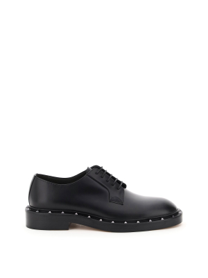 Valentino Garavani Rockstud Lace-up Derby Shoes