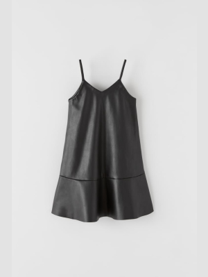 Faux Leather Tank Dress