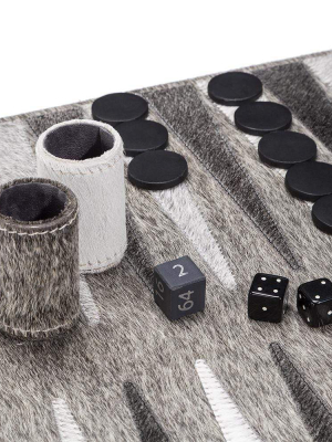 Interlude Home Hampton Charcoal Heather Backgammon Set