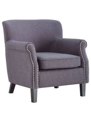 Province Upholstered Fabric Armchair Gray - Modway