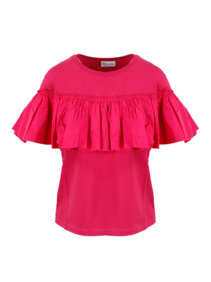 Redvalentino Ruffle Detail T-shirt