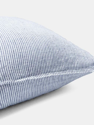 Linen Euro Pillowcase, Marine Stripe