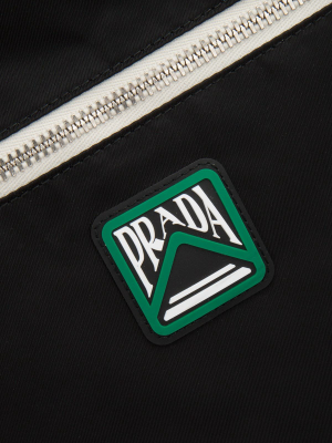 Prada Logo Patch Drawstring Backpack