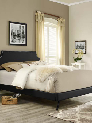 Conner Queen Platform Bed With Round Splayed Legs