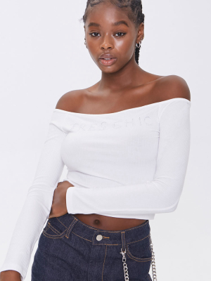 Tres Chic Off-the-shoulder Top