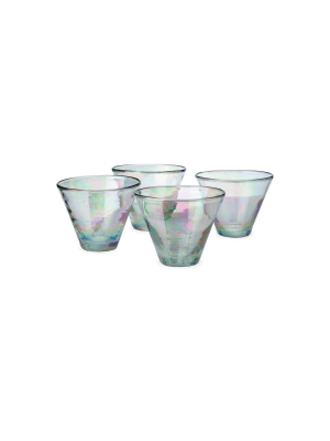 Vivaterra Iridescent Martini Glasses, Set Of 4