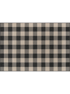 Baja Charcoal Plaid Rug