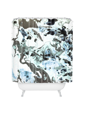 Abstract Shapes Shower Curtain Blue - Deny Designs