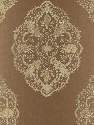 Mirador Copper Global Medallion Wallpaper From The Alhambra Collection By Brewster Home Fashions