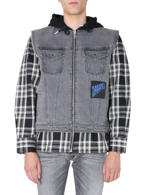 Diesel J-ruben Layered Hooded Jacket