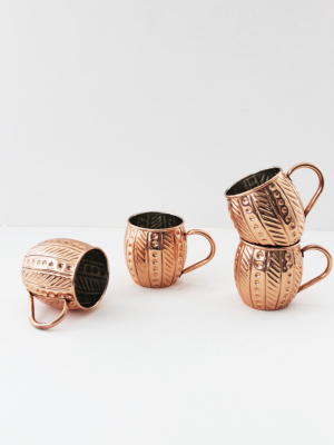 Coppermill Kitchen Embossed Mugs, Set Of 4