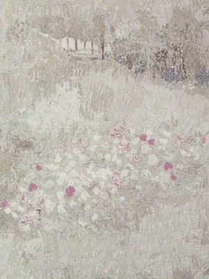 Daubigny's Garden Wallpaper In Beige And Pink From The Van Gogh Collection By Burke Decor