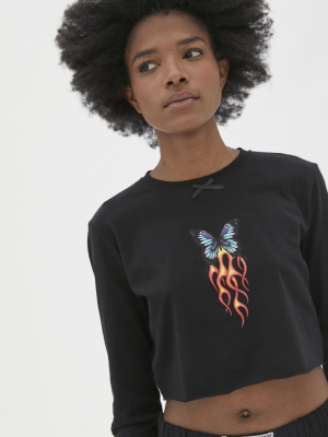 New Girl Order Butterfly Long Sleeve Tee