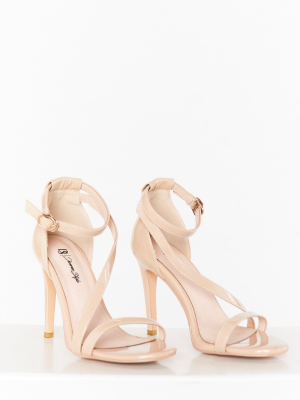 Diverse Style Crossover Strap Heel ~ Cashew