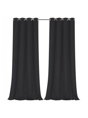 Regal Home Collections 100% Hotel Blackout Thermal Insulated Grommet Curtains (2 Pack)