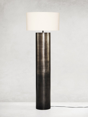 Cameron Ombre Floor Lamp In Antique Pewter