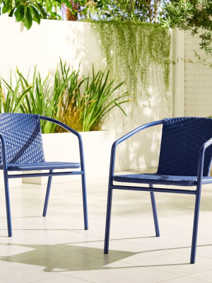 All-weather Wicker Stacking Chair (set Of 2)