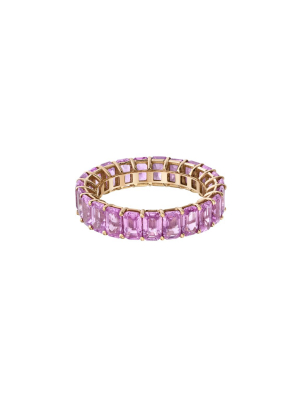 Eternity Pink Sapphire Ring - Rose Gold