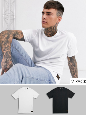 Levi's Skateboarding 2-pack T-shirts In White/black