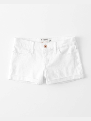 Mid Rise Shortie Shorts