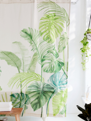 Watercolor Tropical Shower Curtain