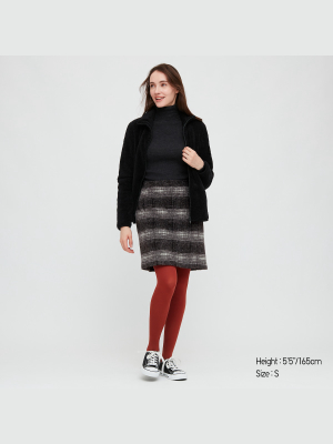 Women Wool-blend Mini Skirt