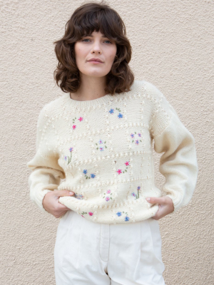 Embroidered Knit Sweater