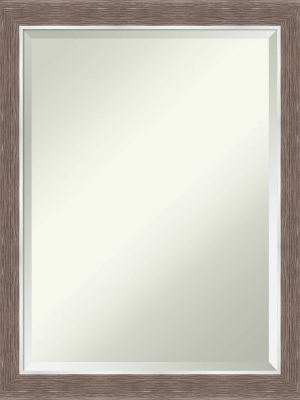 22" X 28" Noble Mocha Framed Bathroom Vanity Wall Mirror - Amanti Art