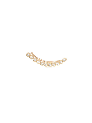 14k Tiny Bezel Set Ear Shield