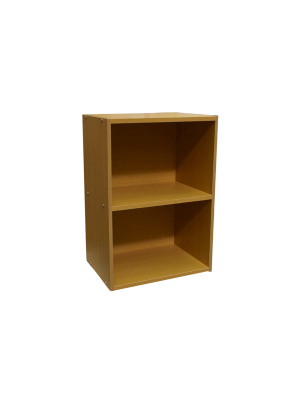 24" 2 Level Bookshelf Tan Wood - Ore International