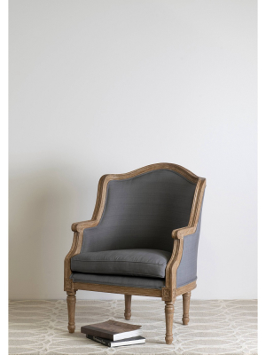 Amiel Mahogany Armchair Gray - East At Main