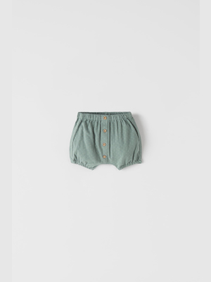 Fine-waled Corduroy Polka Dot Shorts